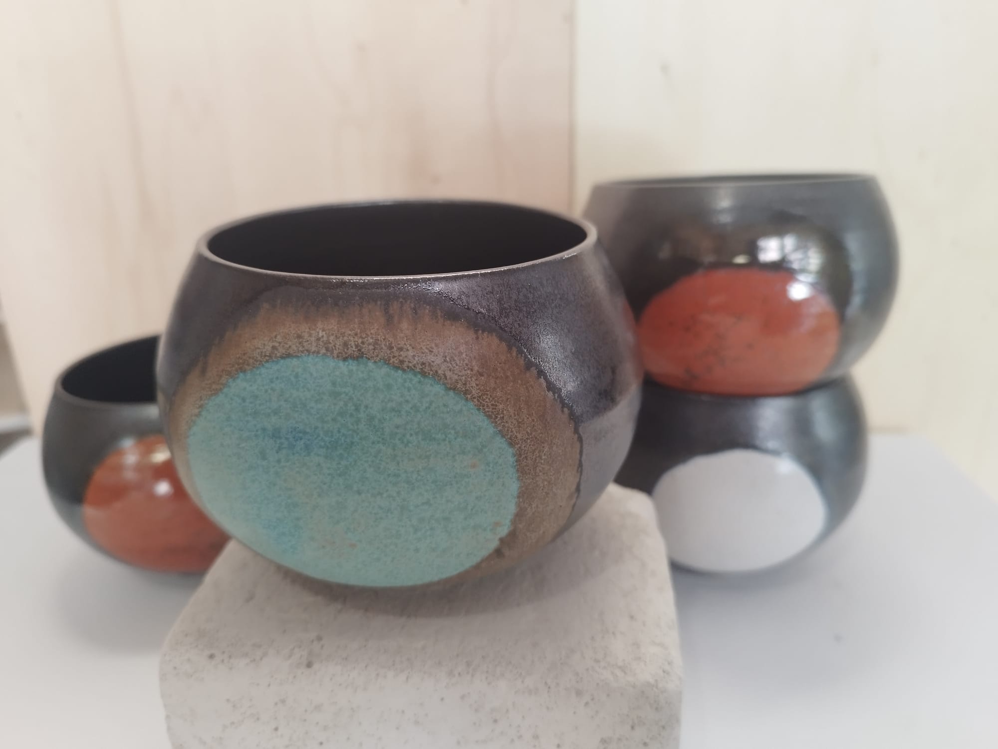 Théière en grès artisanale